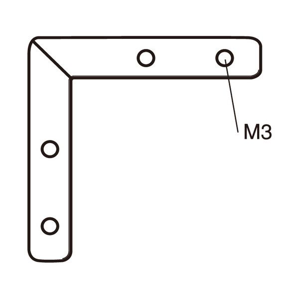 (LINEクーポン有)福井金属工芸 4947189633307 6333 アルミ額用鉄コーナー金具2t×45×8．2 M3×4 400個