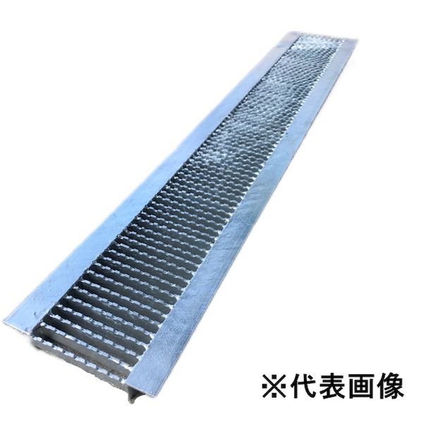 (LINEクーポン有)【個人宅配送不可】【個数：1個】法山本店 HUPX-90-19 直送 代引不可・他メーカー同梱不可 細目ノンスリップ型U字溝用グレーチング 鋼板製・溶融亜鉛メッキ仕上げ 適用みぞ幅 mm 90 HUPX9019