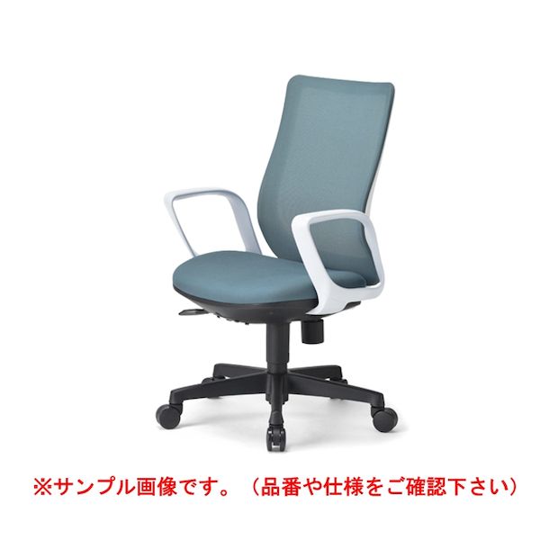(LINEクーポン有)【個人宅配送不可】アイコ AICO OA-3235W-FWJ(FG3)YGN 直送 代引不可・他メーカー同梱不可 オフィスチェア OA－3200シリーズ ミドルバック サークル肘タイプ ホワイトシェル 背：メッシュ／YGN OA32