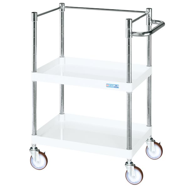 (LINEクーポン有)【個人宅配送不可】サカエ SAKAE CSP-7582KW 直送 代引不可・他メーカー同梱不可 CSパールワゴン 中量タイプ/ゴム車/コボレ止め付 CSP7582KW|測定器・工具のイーデンキ