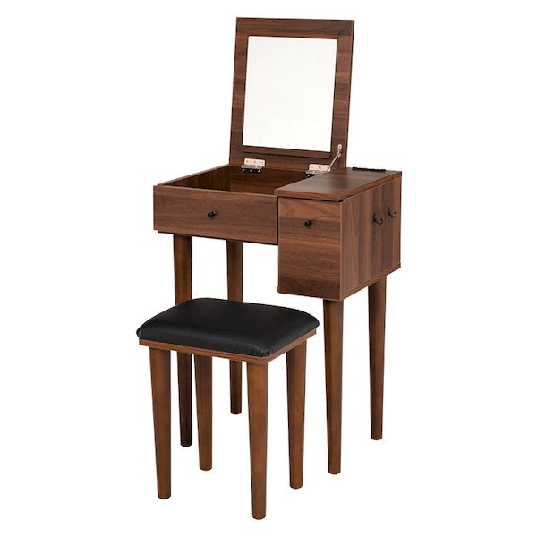 楽天市場】ドレッサー（ダークブラウン） MD-6587DBRミラーを閉じると