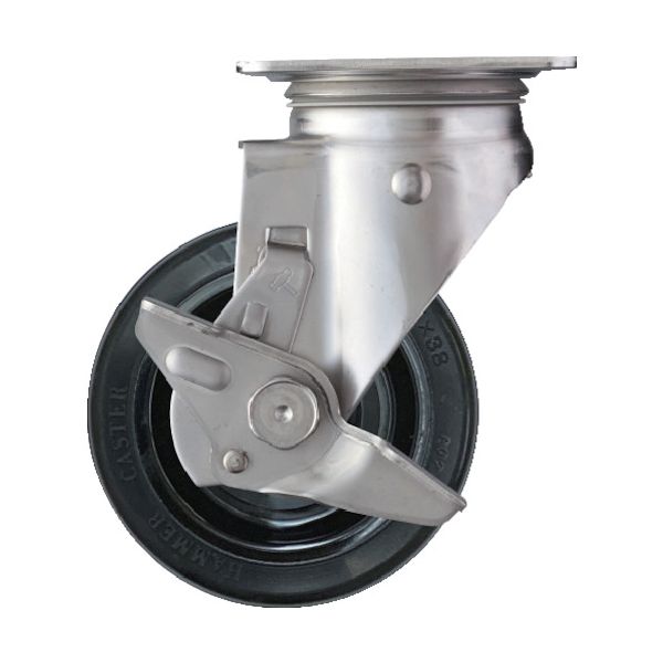 (LINEクーポン有)ハンマー 313S-RU125 SUS サイドSP付 ゴム車125mm 313SRU125