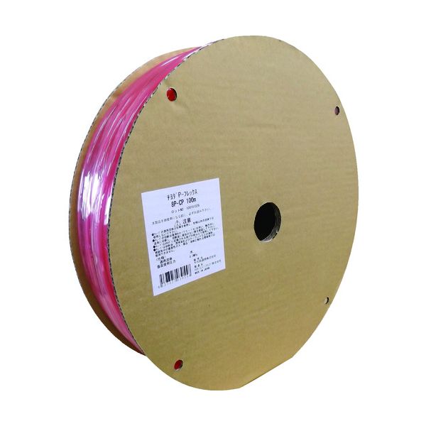 チヨダ 12P-CP 100M ポリウレタンチューブ PフレックスチューブCP 透明ピンク 12mm／100m 12PCP100M