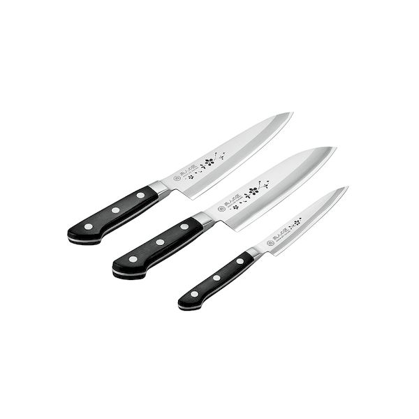 (LINEクーポン有)よこやま ETO-2502 燕人の匠 桜吟 三徳包丁165mm＆牛刀包丁180mm＆ペティナイフ130mm ETO2502