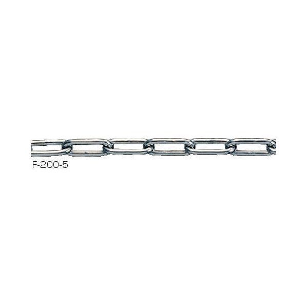 (LINEクーポン有)クマモト F-200-6.5 PLUS メッキ チェーン 小判 6．5×30m F2006.5