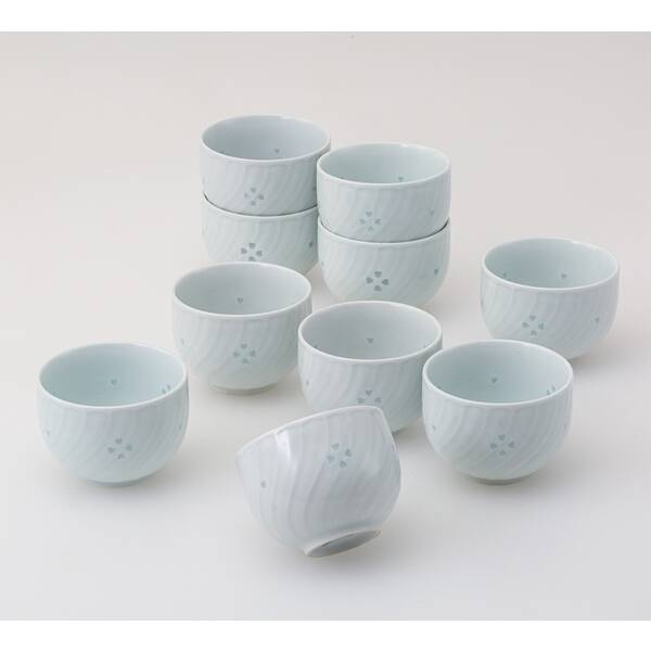 (LINEクーポン有)西海陶器 4965451256122 ホタルレリーフ 10客仙茶揃　化粧箱入 4965451256122