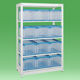 (LINEクーポン有)【個人宅配送不可】サカエ SAKAE MR-1950BL 直送 代引不可・他メーカー同梱不可 車上渡し マルチプルラック コンテナ収納タイプ MR1950BL｜測定器・工具のイーデンキ
