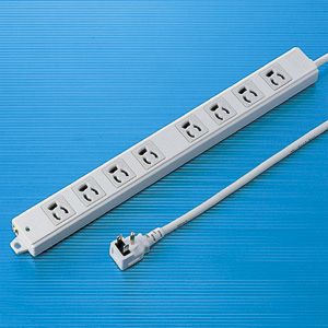 【即納在庫品】「直送」サンワサプライ TAP-KE8L-3 工事物件タップ 抜け止めコンセント ８個口 Ｌ型 ケーブル長３ｍTAPKE8L3 SANWA 抜け止めコンセント L型 電源タップ OAタップ