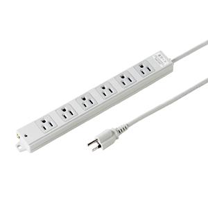 【即納在庫品】「直送」サンワサプライ TAP-K6NSP-3 工事物件雷ガードタップ ノーマルコンセント ６個口 ケーブル長３ｍTAPK6NSP3 ノーマルコンセント SANWA マグネット付き SUPPLY