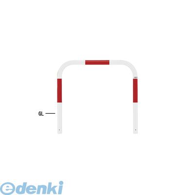 【個人宅配送不可】【個数:1個】帝金 Teikin 82A-10 R&W 直送 代引不可・他メーカー同梱不可 スチール製バリカー 横型・コノ字型・アーチ型・U字型車止めポール スタンダードタイプ φ60.5xt2.8 W1000 H650 mm 赤白色 82A10R&W|測定器・工具のイーデンキ