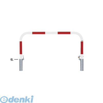 【個人宅配送不可】【受注生産品 納期-約1ヶ月】帝金 Teikin 82PK-15 R&W 直送 代引不可・他メーカー同梱不可 スチール製バリカー 横型・コノ字型・アーチ型・U字型車止めポール スタンダードタイプ φ60.5xt2.8 W1500 H650 mm 赤白色 82PK15R&W|測定器・工具のイーデンキ