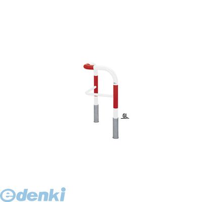 【個人宅配送不可】帝金 Teikin 82R-C3 R&W 直送 代引不可・他メーカー同梱不可 スチール製バリカー 横型・コノ字型・アーチ型・U字型車止めポール スタンダードタイプ 中桟付・中桟あり φ60.5xt2.8 W500×500 H650 mm 赤白色 82RC3R&W|測定器・工具のイーデンキ