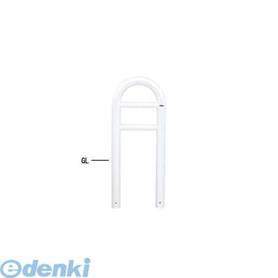 【個人宅配送不可】帝金 Teikin HG83A-04 W 直送 代引不可・他メーカー同梱不可 スチール製バリカー　横型・コノ字型・アーチ型・U字型車止めポール スタンダードタイプ φ76.3&times;t3.2 W420 H750 ｍｍ 白色 HG83A04W【送料無料】｜測定器・工具のイーデンキ