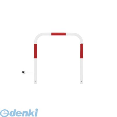 【個人宅配送不可】【個数：1個】帝金 Teikin Y82A-10 R&W 直送 代引不可・他メーカー同梱不可 スチール製バリカー　横型・コノ字型・アーチ型・U字型車止めポール スタンダードタイプ φ60.5xt2.8 W1000 H800 ｍｍ 赤白色 Y82A10R&W｜測定器・工具のイーデンキ