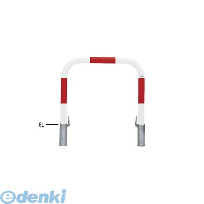 【個人宅配送不可】帝金 Teikin Y83P-10 R&W 直送 代引不可・他メーカー同梱不可 スチール製バリカー 横型・コノ字型・アーチ型・U字型車止めポール スタンダードタイプ φ76.3xt3.2 W1000 H800 mm 赤白色 Y83P10R&W【送料無料】|測定器・工具のイーデンキ