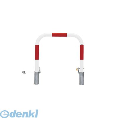【個人宅配送不可】帝金 Teikin Y83PK-10 R&W 直送 代引不可・他メーカー同梱不可 スチール製バリカー 横型・コノ字型・アーチ型・U字型車止めポール スタンダードタイプ φ76.3xt3.2 W1000 H800 mm 赤白色 Y83PK10R&W【送料無料】|測定器・工具のイーデンキ