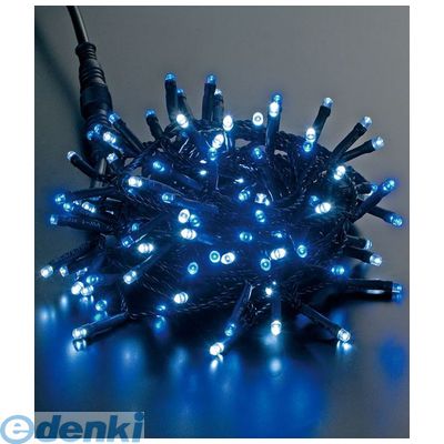 (LINEクーポン有)【造花・装飾】【数量限定につき、売切の際はご了承ください】 PALI61123 耐水100球広角型ネオLEDホワイトブルーライト／ブラックコード【常点灯／コネクター付き】