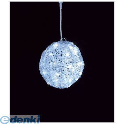 (LINEクーポン有)【造花・装飾】【数量限定につき、売切の際はご了承ください】 DILI61068 直送 代引不可・他メーカー同梱不可 耐水20cm40球広角型LEDホワイトグロー立体ボール【常点灯/パワーコード、コネクター付き】|測定器・工具のイーデンキ