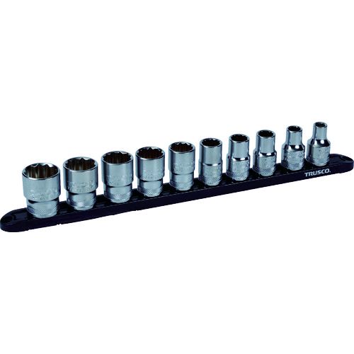 ＴＲＵＳＣＯ TS4-W-10S ソケットセット １２角・ホルダー付 １０点TS4W10S オレンジブック
