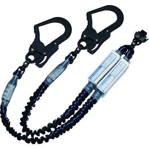 【即納在庫品】「直送」ＫＨ W1TPWB-17 ２丁掛ジャバラ剣総アルミ自在ペダル１７黒／青ライン W1TPWB17 基陽 ダブルじゃばらランヤード
