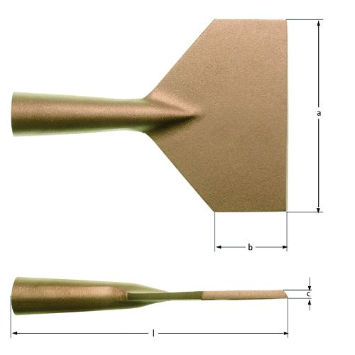 【即納在庫品】「直送」Ampcoスイス JG0125B 防爆スクレーパー 柄なし 刃幅125×刃長65mm 125mmJG0125B 140 240 37
