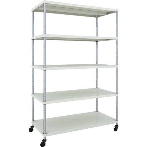 (LINEクーポン有)【個人宅配送不可】トラスコ中山 TRUSCO PER6465U125W 直送 代引不可・他メーカー同梱不可 スチールラック フェニックスラック 1200X600 5段 U車輪付 W色 抗菌粉体塗装|測定器・工具のイーデンキ