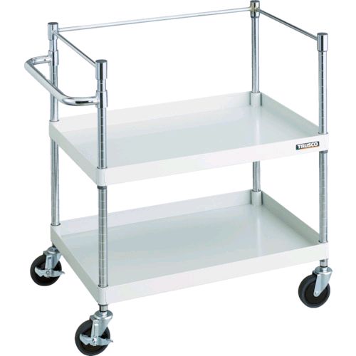 トラスコ TRUSCO PEW-972K-W ツールワゴン フェニックスワゴン 省音 ７５０Ｘ５００ＸＨ８８０ ３方枠付 ホワイトPEW972KW8000｜測定器・工具のイーデンキ