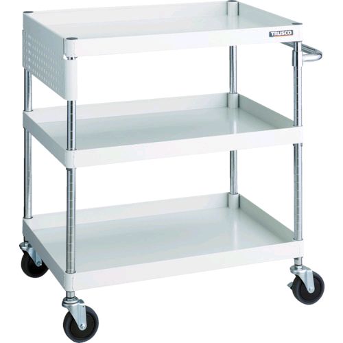 トラスコ TRUSCO PEW-973PS-W ツールワゴン フェニックスワゴン 省音 750X500XH880 パネル付 ホワイトPEW973PSW8000|測定器・工具のイーデンキ