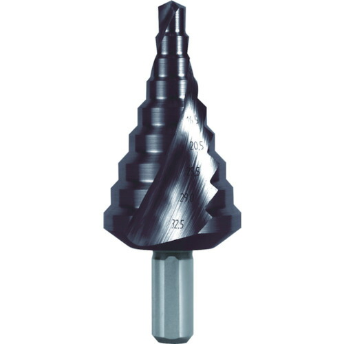 【即納在庫品】「直送」ＲＵＫＯ社 101093F ２枚刃スパイラルステップドリル ３０．５ｍｍ チタンアルミニウム