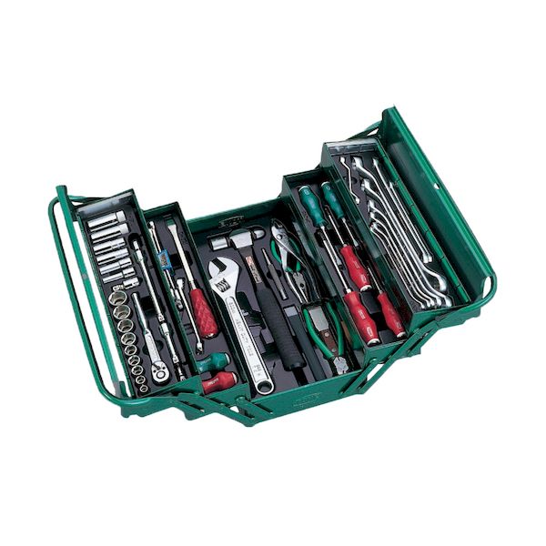 【即納在庫品】「直送」前田金属工業 TONE 500AD ツールセット オートメカニック用 61pcs トネ オートメカニック用 ブラック ツールボックス ツールチェスト 工具ボックス|測定器・工具のイーデンキ