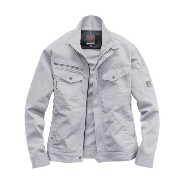 バ－トル 8101-5-L ジャケット ８１０１－５－Ｌ シルバー 81015L バートル BURTLE Lサイズ 作業服 オールシーズン 長袖ジャケット