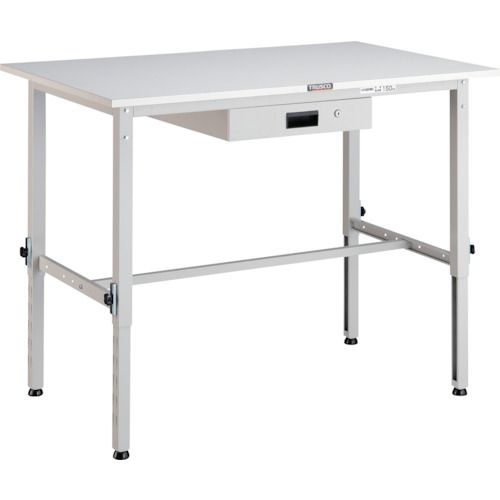 (LINEクーポン有)【個人宅配送不可】トラスコ TRUSCO AEM-0960UDK1W 直送 代引不可・他メーカー同梱不可 ＡＥＭ型高さ調整作業台 ９００Ｘ６００ＸＨ６５０－９５０ 薄型１段引出付 ホワイト色AEM0960UDK1W8500 ホワイト