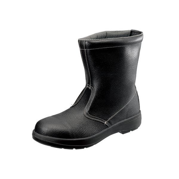 【即納在庫品】「直送」シモン AW44BK-27.5 ２層ウレタン底安全半長靴 ２７．５ｃｍ ブラック AW44275 ブラック Simon 6,496円
