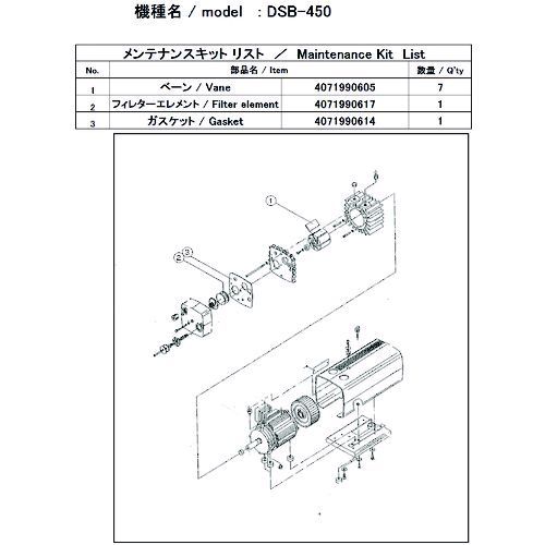 【即納在庫品】「直送」ＵＬＶＡＣ DSB-450 MAINTENANCEKIT 真空ポンプ用メンテナンスキッド ＤＳＢ－４５０用 DSB450MAINTENANCEKIT アルバック アルバック機工