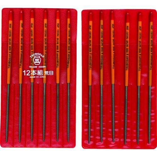 【即納在庫品】「直送」ツボサン TSUBOSAN MA012-01 組ヤスリ １２本組 丸 荒目 MA01201