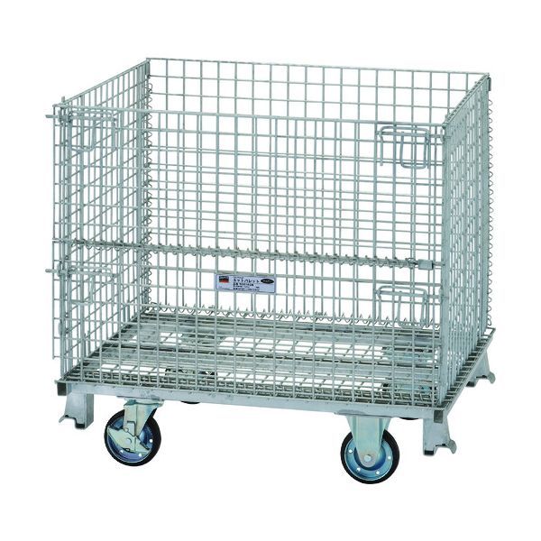 (LINEクーポン有)【個人宅配送不可】トラスコ TRUSCO T0810GS 直送 代引不可・他メーカー同梱不可 ネットパレット 車輪付 1000X800X955 クロムフリー