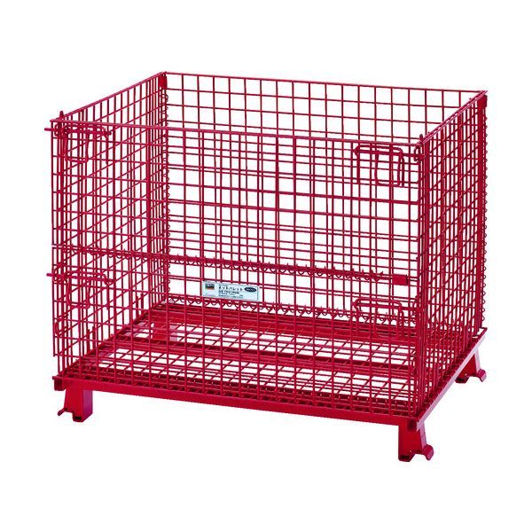 (LINEクーポン有)【個人宅配送不可】トラスコ TRUSCO T0810R 直送 代引不可・他メーカー同梱不可 ネットパレット 1000X800X850 粉体塗装 赤