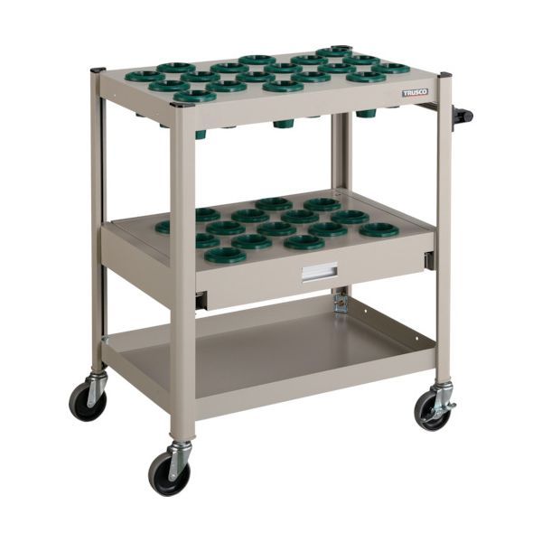(LINEクーポン有)【個人宅配送不可】トラスコ TRUSCO TCW-T502CA NG 直送 代引不可・他メーカー同梱不可 TCW型ツーリングワゴン ＃50X33個 スライド棚型 ネオグレー TCWT502CANG
