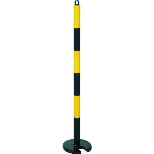 ＴＲＵＳＣＯ TGP-13A 直送 代引不可・他メーカー同梱不可 やわらかＰＵポール イエロー・ブラック １２８ｃｍ アンカー穴１０ｍｍ付 屋内外型タイプ型タイプ TGP13A