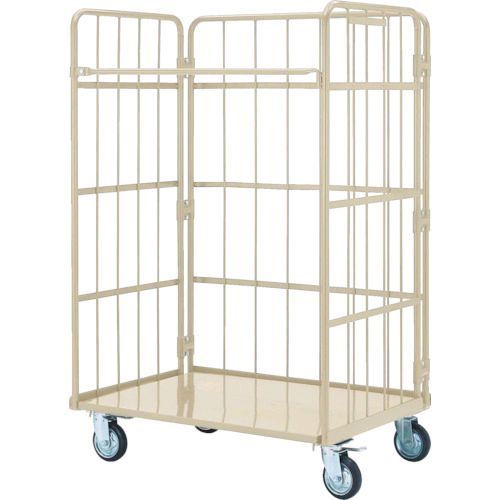 (LINEクーポン有)【個人宅配送不可】トラスコ中山 ＴＲＵＳＣＯ THT4AIV 直送 代引不可・他メーカー同梱不可 カゴ車 ハイテナー ９５０Ｘ８００Ｘ１７００ 直進仕様 ＩＶ色 アイボリー TRUSCOハイテナー｜測定器・工具のイーデンキ