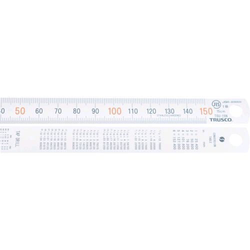 【個数：1個】トラスコ中山 ＴＲＵＳＣＯ TSU150N 直尺1．5m 415-0724 測定工具 オレンジブック 生産加工用品｜測定器・工具のイーデンキ