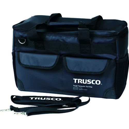 トラスコ TRUSCO TTBA-BK ＴＯＵＧＨ ターポリンツールバッグ 黒色TTBABK3100 TOUGHターポリンツールバッグ黒色 TRUSCOTOUGH｜測定器・工具のイーデンキ