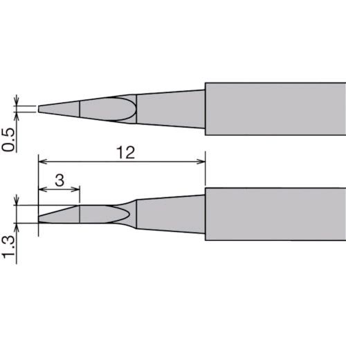 【即納在庫品】「直送」太洋電機産業 XST80HRT0.5NW ステーション型はんだこてＸＳＴ－８０Ｇ用替こて先