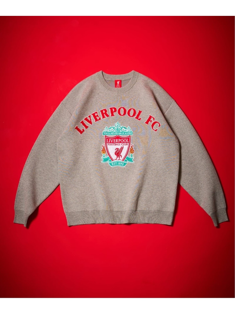 【Liverpool FC / リバプール FC】CHENILLE EMBROIDERYT KNIT Liverpool FC フォーワンセブン エディフィス トップス ニット グレー グリーン レッド【送料無料】[ Fashion]