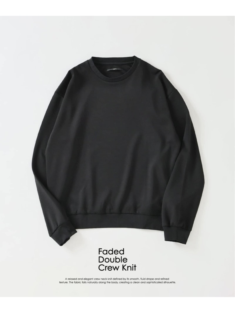 FADED ダブル クルーネックニット EDIFICE エディフィス トップス スウェット・トレーナー オレンジ パープル ホワイト ブラック【送料無料】[ Fashion]