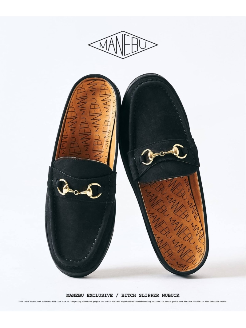 MANEBU / マネブ 417別注 BITCH SLIPPER NUBUCK 417 EDIFICE フォーワンセブン エディフィス シューズ・靴 スニーカー 黒いこと ベージュ【貨物輸送無料】[ Fashion]