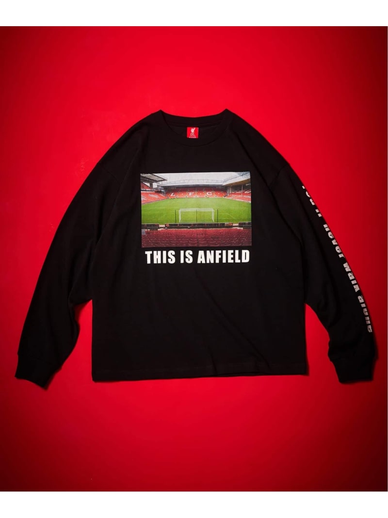 【Liverpool FC / リバプール FC】 Anfield Print LS Tee Liverpool FC フォーワンセブン エディフィス トップス カットソー・Tシャツ ブラック ホワイト【送料無料】[ Fashion]