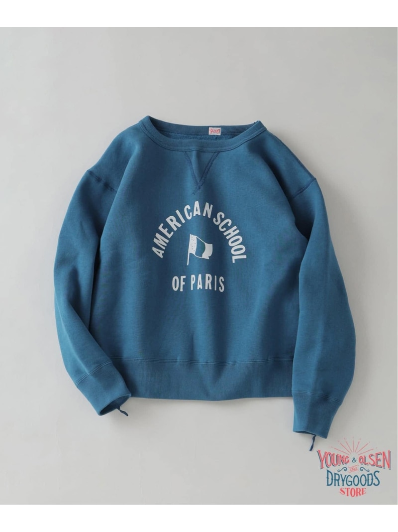 YOUNG & OLSEN(ヤング アンド オルセン) 別注 French University スウェット EDIFICE エディフィス トップス スウェット・トレーナー イエロー ベージュ ネイビー【送料無料】[ Fashion] 23,760円