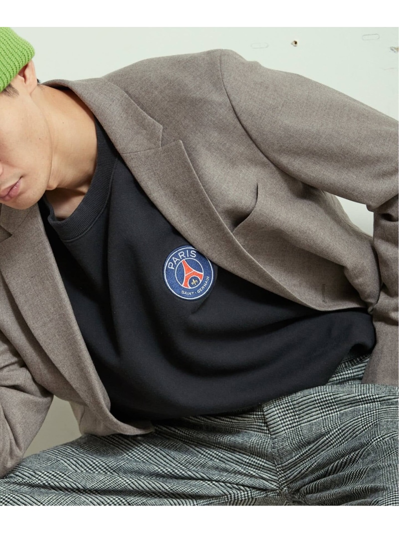 【SALE／30%OFF】【Paris Saint-Germain / パリ・サン=ジェルマン】 MARBLE LOGO CREW Paris Saint-Germain エディフィス トップス スウェット・トレーナー ブラック【RBA_E】【送料無料】[ Fashion]｜EDIFICE 8,316円