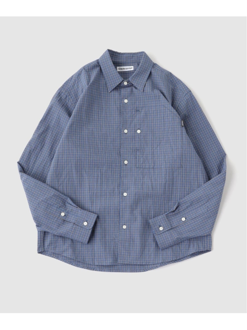 cabaret poval / キャバレーポバール IP PLAID L/S SHIRT 417 EDIFICE フォーワンセブン エディフィス トップス シャツ・ブラウス ブルー【送料無料】[ Fashion]